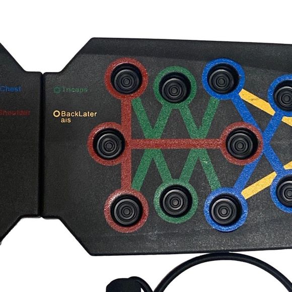 Fitness Push Up Board Hand Grips Ropes Portable Home Gym Fitness Exercise - Picture 5 of 10